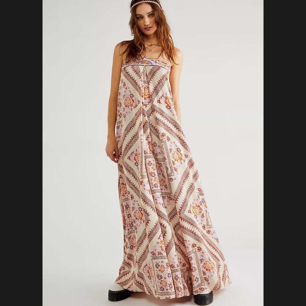 Free People Serendipity Wide Leg Jumpsuit Color Tea Rose Size XS NEW WITH TAGS